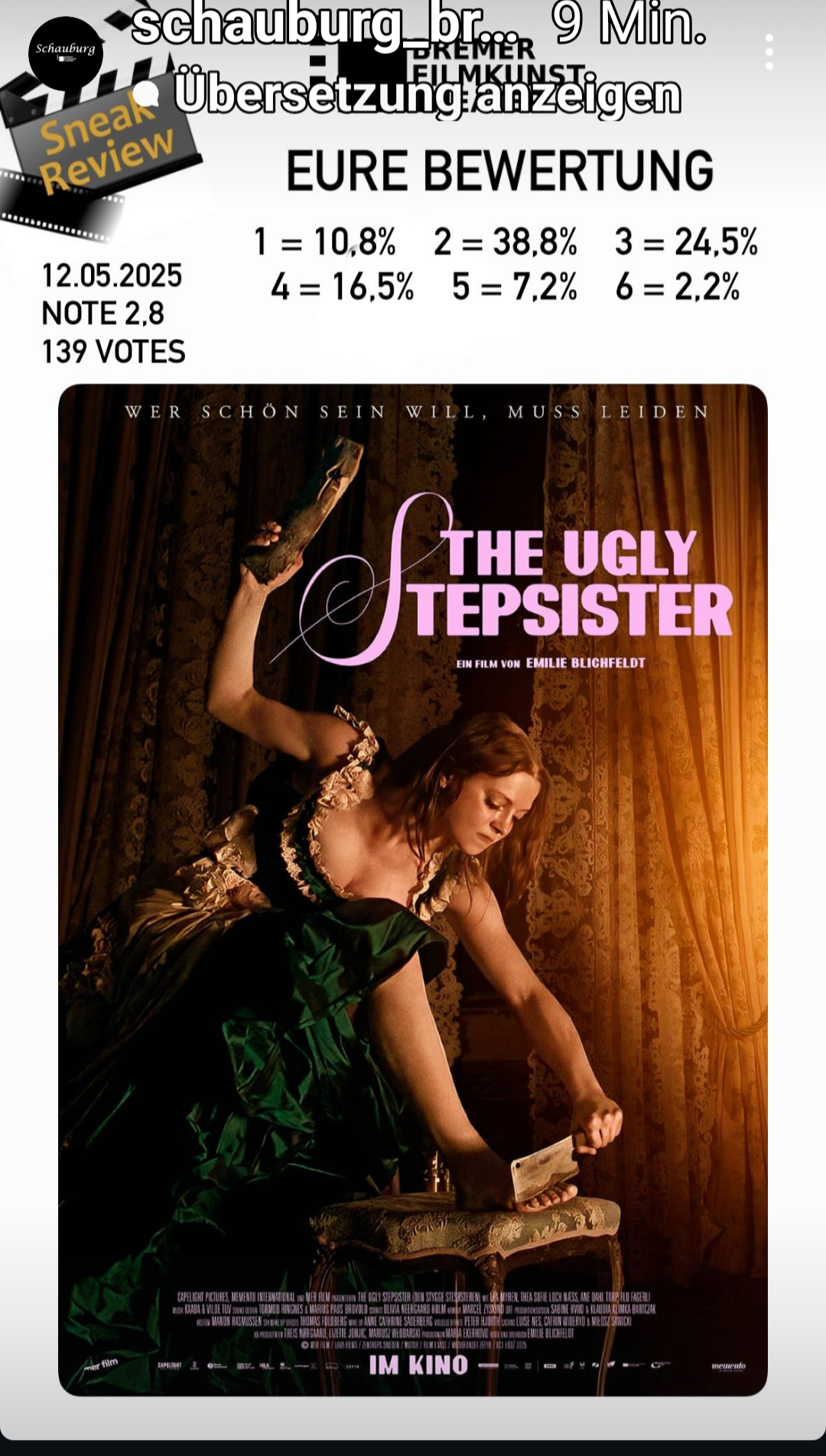 Schauburg Bremen Instagram Screenshot